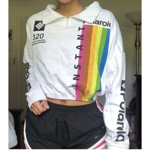 Polaroid cropped sweatshirt NWOT